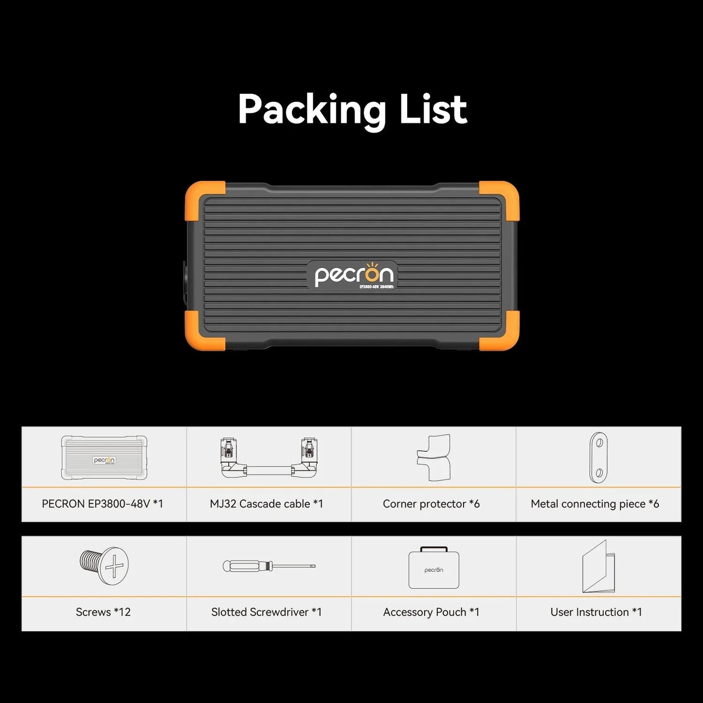 PECRON EP3800-48V Expansion Battery 3840Wh