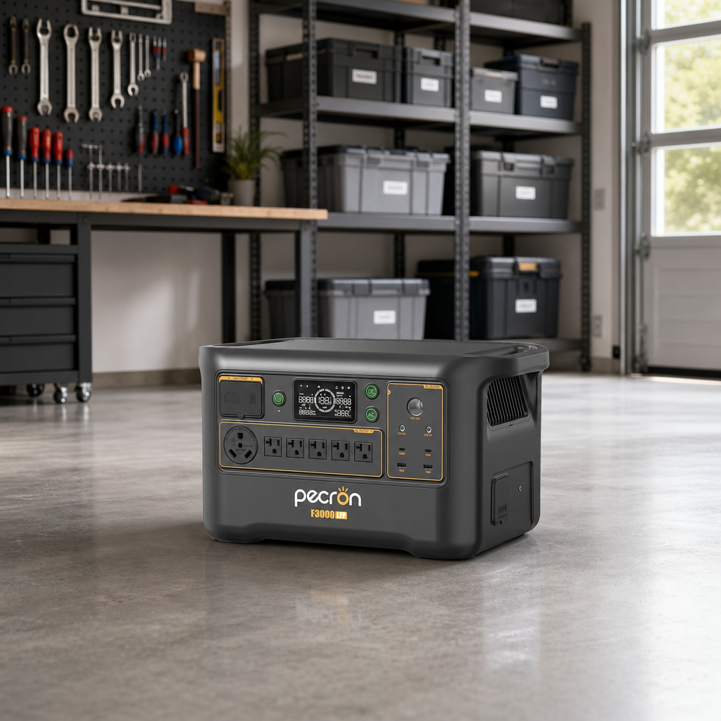 PECRON F3000LFP Portable Power Station 3600W 3072Wh lifestyle hero image