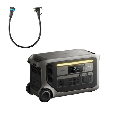 Anker SOLIX F3000 Portable Power Station + Car Alternator Charger