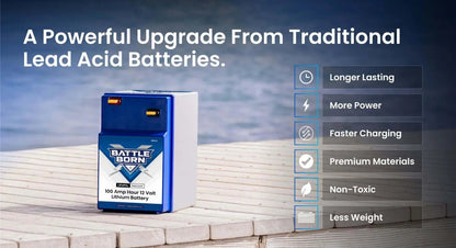 Battle Born 100Ah 12V GC2 LiFePO4 Heated Battery Kit