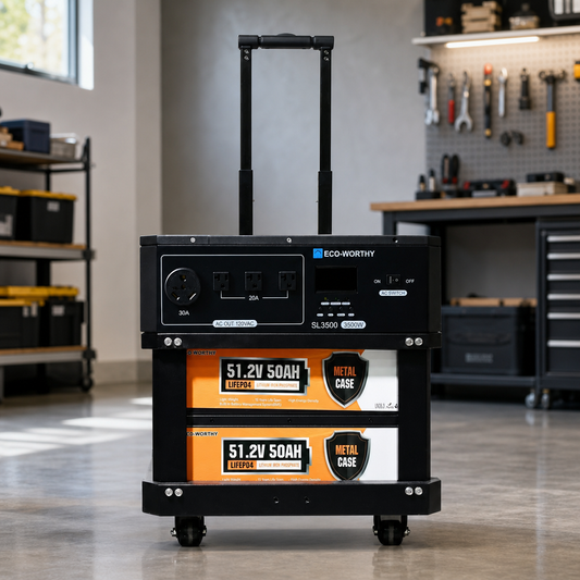 ECO-WORTHY SL3500 Stackable Power Station lifestyle hero image