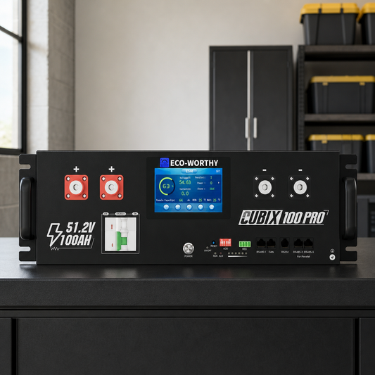 Eco-Worthy Cubix 100 Pro | 48V 100AH Server Rack Battery | Bluetooth & WiFi | Low-Temp Charge | 10 Years Warranty lifestyle hero image