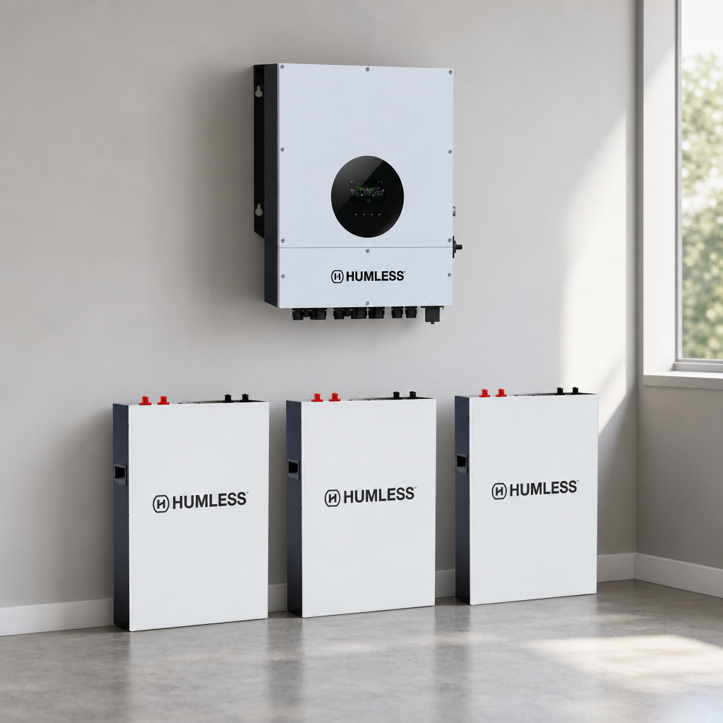 Humless IP65 Wall-mountable Batteries w/ 6kW Universal Inverter lifestyle hero image
