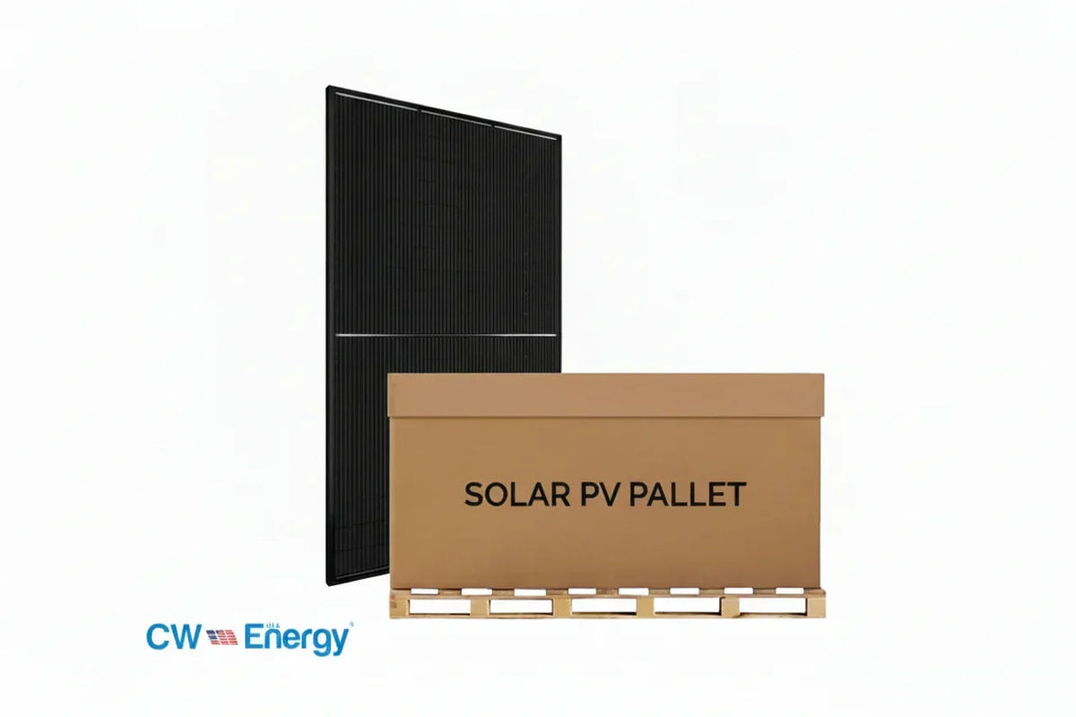 CW Energy 16.9kW Pallet - 545W Bifacial Solar Panels | Up to 710W Bifacial Gain| CWT545-144PMB10 | Full Pallet (31) (Black)