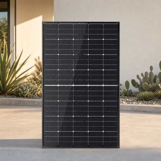 BougeRV 300 Watt N-Type Rigid Bifacial 16BB Mono Solar Panel lifestyle hero image