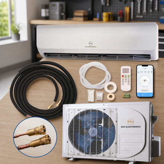 EG4 Hybrid Solar AC/DC Mini-Split Kit 24000 BTU lifestyle hero image
