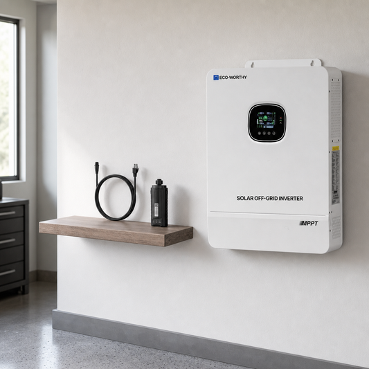 Eco-Worthy 10000W Solar Off-grid Split-phase AIO Inverter | 48Vdc to 120Vac/240Vac | 10000W@500V PV Input | UL 1741 lifestyle hero image