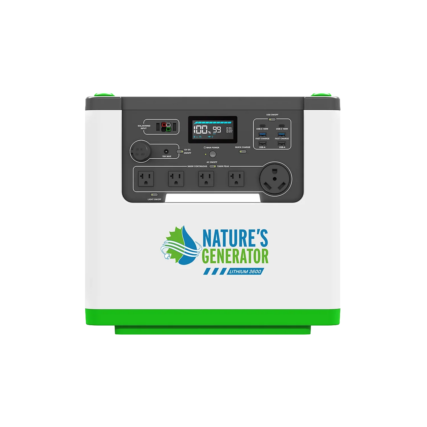 Nature's Generator Lithium 3600W Power Station With 3072Wh LiFePO4 Battery For Home Backup And Off Grid Use