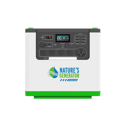 Nature's Generator Lithium 3600W Power Station With 3072Wh LiFePO4 Battery For Home Backup And Off Grid Use