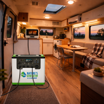 Nature's Generator Lithium 3600W Power Station With 3072Wh LiFePO4 Battery For Home Backup And Off Grid Use