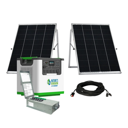 Nature's Generator Lithium 3600 Solar Generator and Transfer Switch