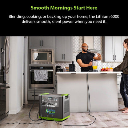 Nature's Generator Lithium 6000 Power Station For Home Backup And Off Grid Use 6000W Continuous Output 120 240V