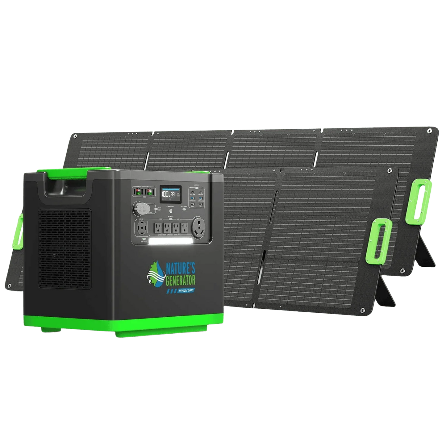 Nature's Generator Lithium 6000 with Solar Panel