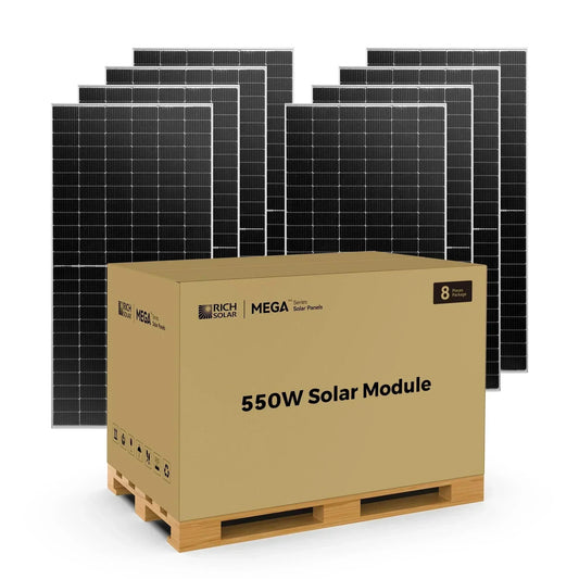 Rich Solar MEGA 550 Watt Solar Panel | Premium Grid-tie or Off-grid Solar Panel for Residential, Commercial, Agriculture