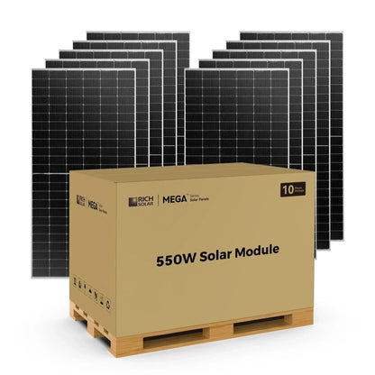 Rich Solar MEGA 550 Watt Solar Panel | Premium Grid-tie or Off-grid Solar Panel for Residential, Commercial, Agriculture