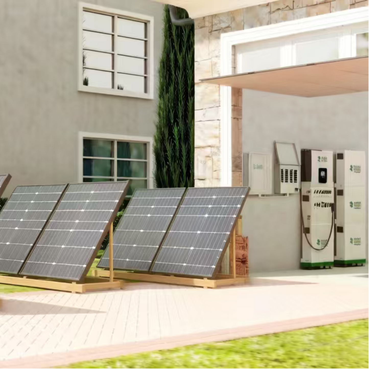 MyGrid 10K Solar Generator For Home Power Storage With High Efficiency Panels For Backup Power And Off Grid Use