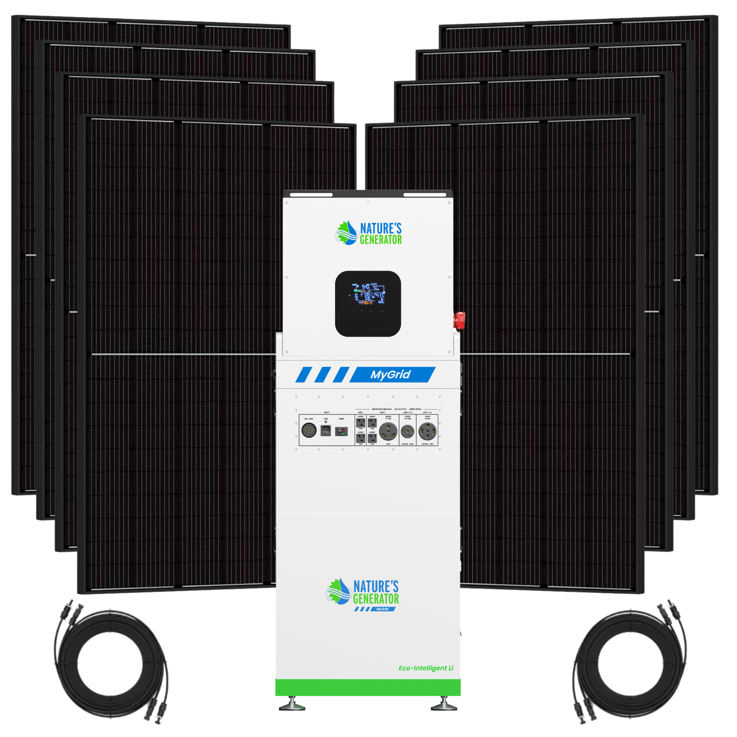 MyGrid 10K Solar Generator For Home Power Storage With High Efficiency Panels For Backup Power And Off Grid Use