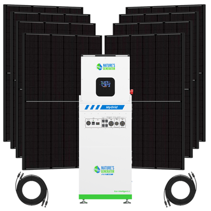 MyGrid 10K Solar Generator For Home Power Storage With High Efficiency Panels For Backup Power And Off Grid Use