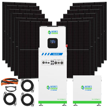 MyGrid 10K Solar Generator For Home Power Storage With High Efficiency Panels For Backup Power And Off Grid Use