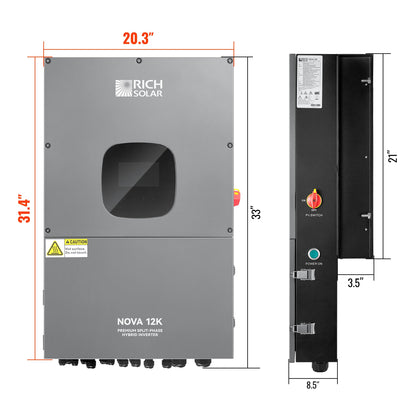 Rich Solar NOVA 12K 48V Split Phase Hybrid Inverter