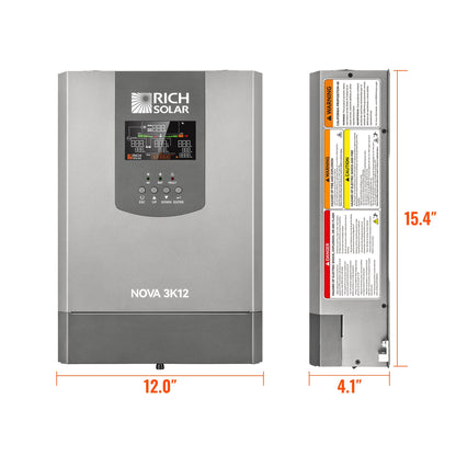 NOVA 3K12 | 3000W 12V Pure Sine Wave Inverter with Built-in Transfer Switch