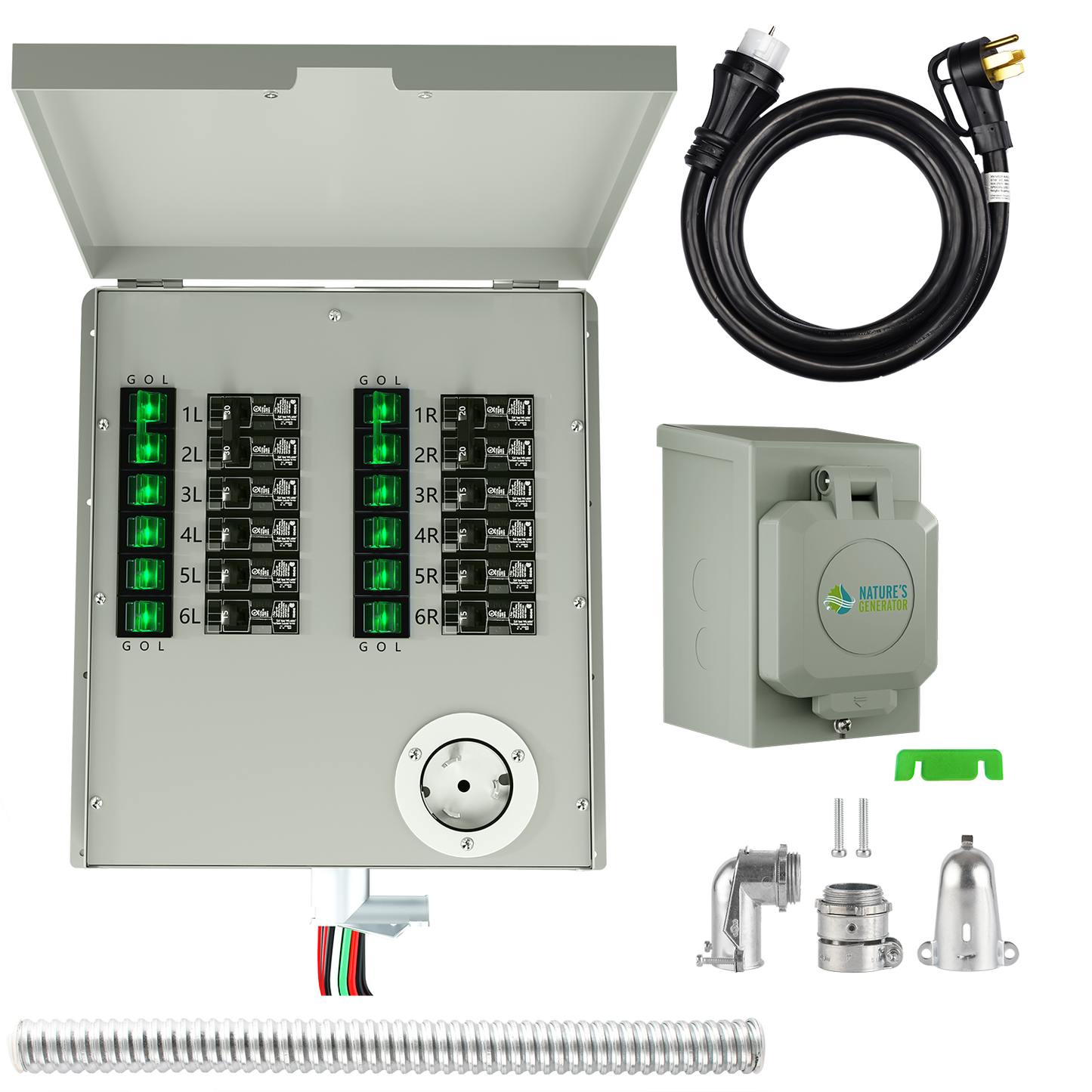 Reliance Controls 12-Circuit 120/240V 50A Non-Automatic Transfer Switch NATS-12 For Home Backup Power