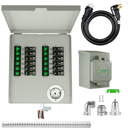 Reliance Controls 12-Circuit 120/240V 50A Non-Automatic Transfer Switch NATS-12 For Home Backup Power