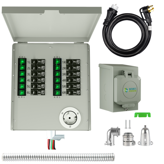 Reliance Controls 12-Circuit 120/240V 50A Non-Automatic Transfer Switch NATS-12 For Home Backup Power