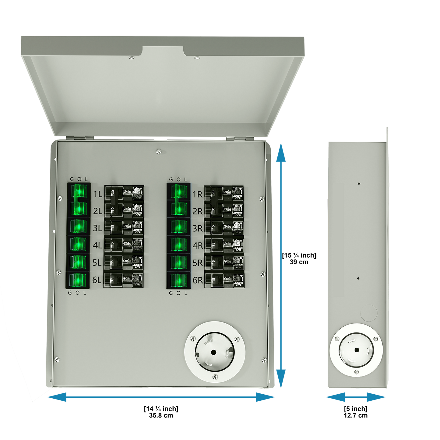 Reliance Controls 12-Circuit 120/240V 50A Non-Automatic Transfer Switch NATS-12 For Home Backup Power