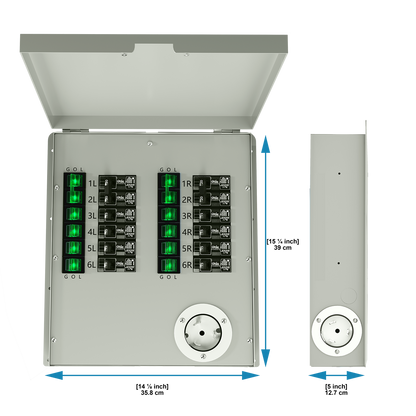 Reliance Controls 12-Circuit 120/240V 50A Non-Automatic Transfer Switch NATS-12 For Home Backup Power