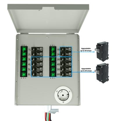 Reliance Controls 12-Circuit 120/240V 50A Non-Automatic Transfer Switch NATS-12 For Home Backup Power