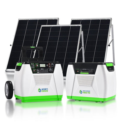Nature's Generator Gold System Portable Solar Power Station 1800 W Includes High Output Solar Panel Model 1800