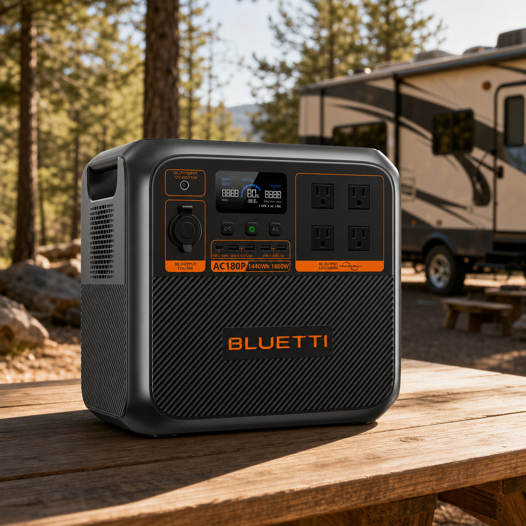BLUETTI AC180P Portable Power Station 1440Wh LiFePO4 Backup Power lifestyle product image