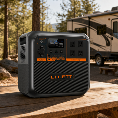 BLUETTI AC180P Portable Power Station 1440Wh LiFePO4 Backup Power lifestyle product image