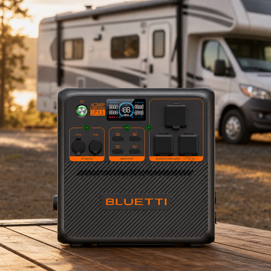 BLUETTI AC240P Portable Power Station 2400W 1843Wh Backup Power lifestyle product image