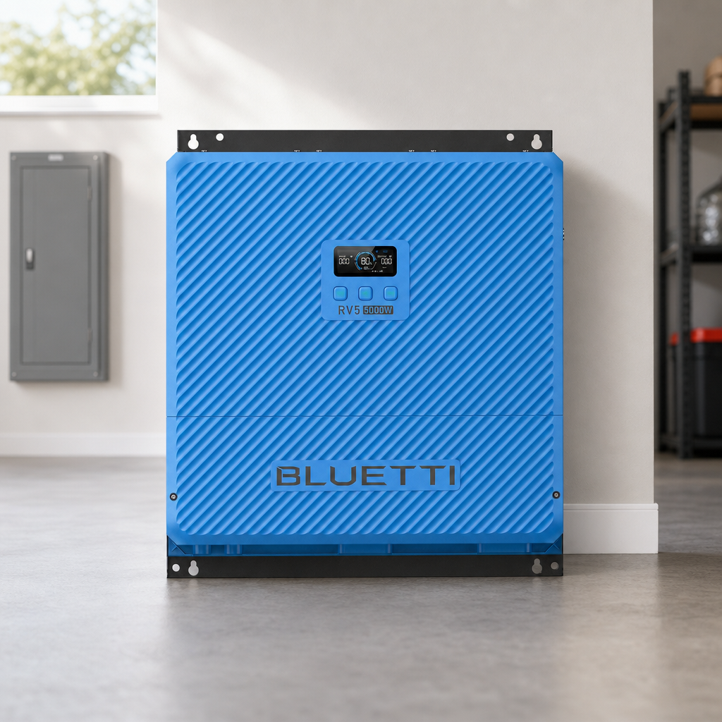 BLUETTI VoltEdge RV5 Portable Power Hub Battery Pack Model RV5USBL01 lifestyle product image