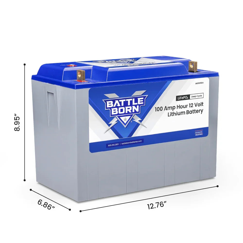 Battle Born 100Ah 12V LiFePO4 Heated Battery Kit