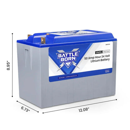 Battle Born 50Ah 24V LiFePO4 Heated Battery Kit