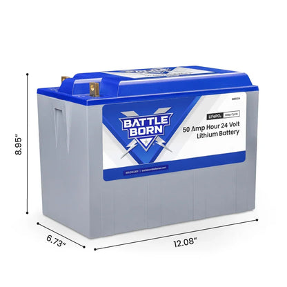 Battle Born 50Ah 24V LiFePO4 Deep Cycle Battery