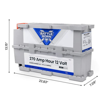 Battle Born 270Ah 12V GC3 LiFePO4 Heated Battery Kit