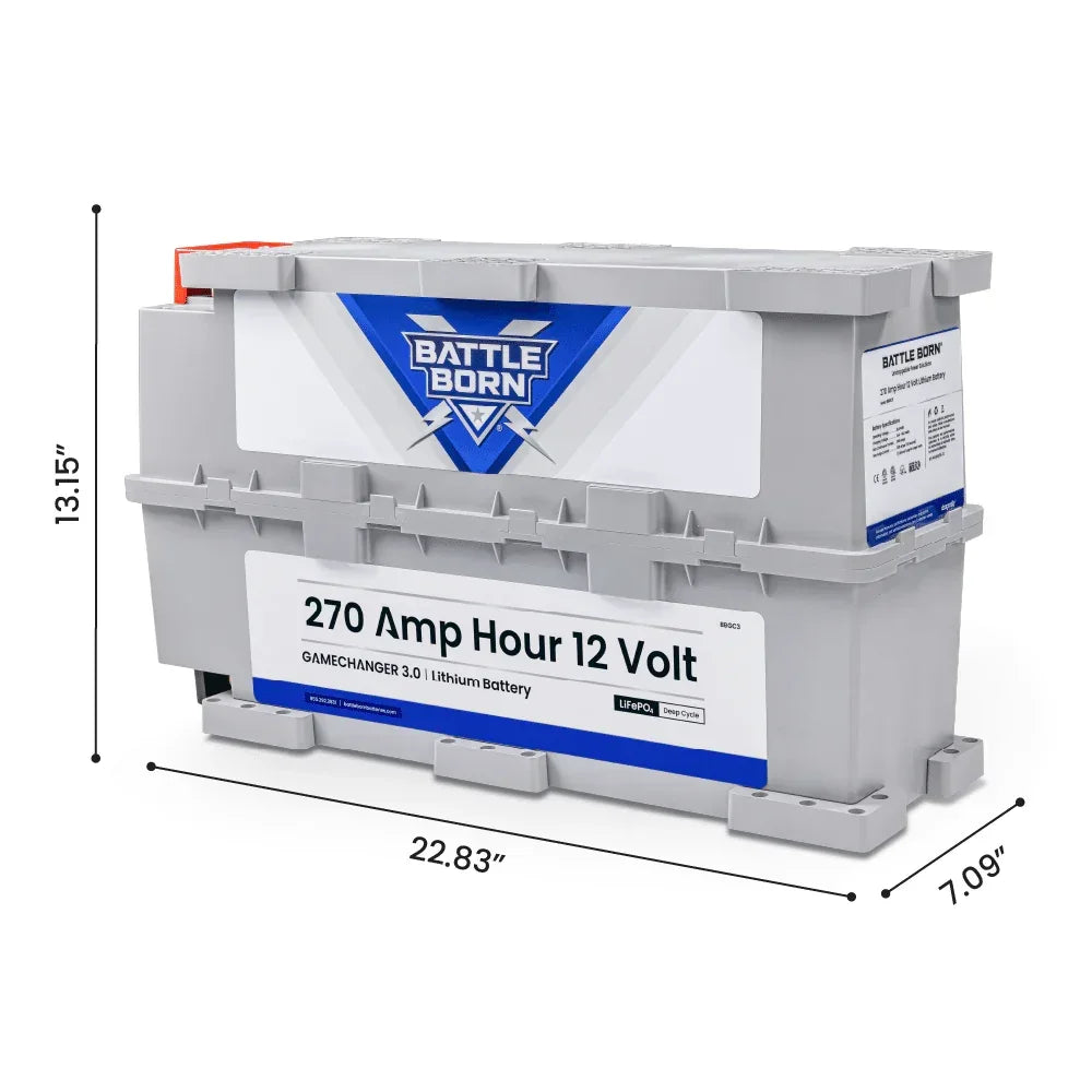 Battle Born 270Ah 12V LiFePO4 Deep Cycle GC3 Battery