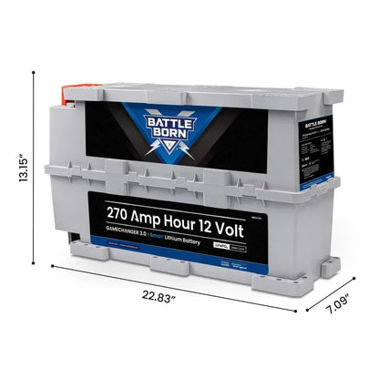 Battle Born 270Ah 12V GC3 Smart Heated LiFePO4 Deep Cycle Battery Kit