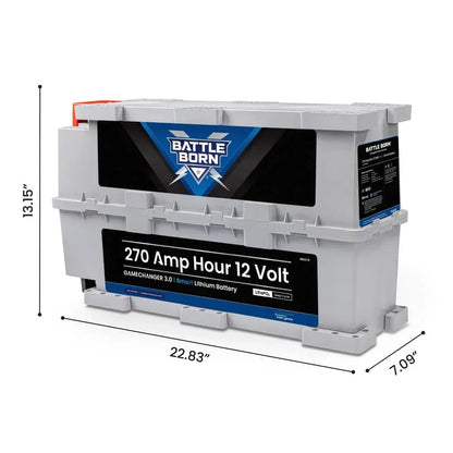 Battle Born 270Ah 12V GC3 Smart LiFePO4 Deep Cycle Battery
