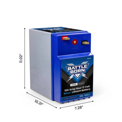 Battle Born 100Ah 12V GC2 Smart Heated LiFePO4 Deep Cycle Battery Kit