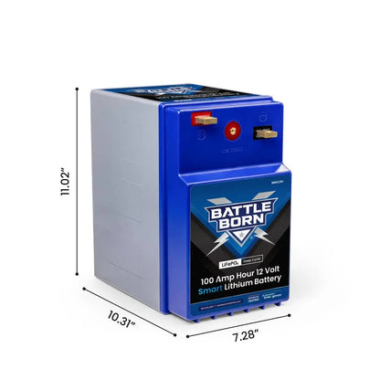 Battle Born 100Ah 12V GC2 Smart Heated LiFePO4 Deep Cycle Battery Kit