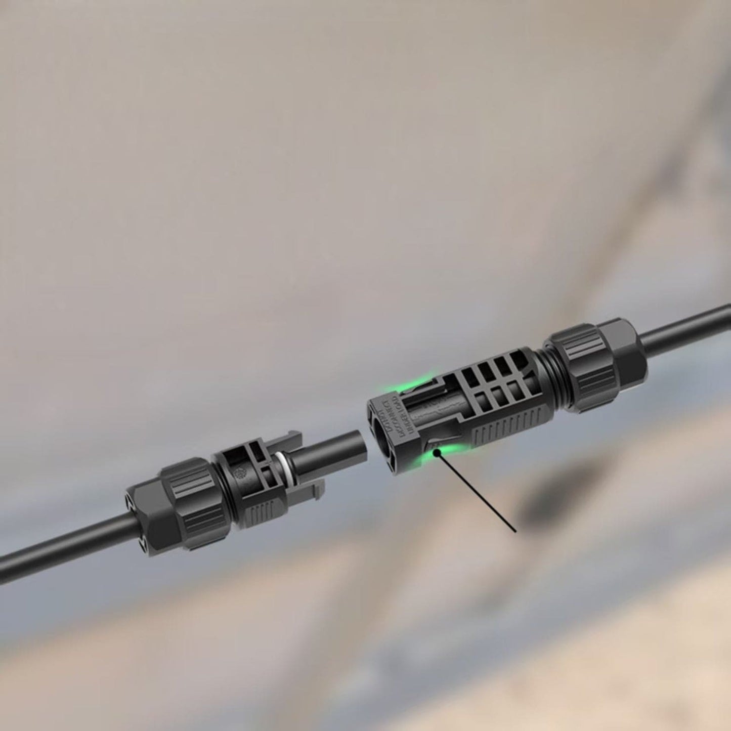 Nature's Generator 50ft Quick Release MC4 Extension Cables For Solar Panels 4 mm2 Copper Core