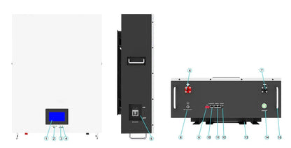LINIOTECH 10kWh 51.2V 200Ah Lifepo4 Power Reserve Battery Storage Wall Mounted