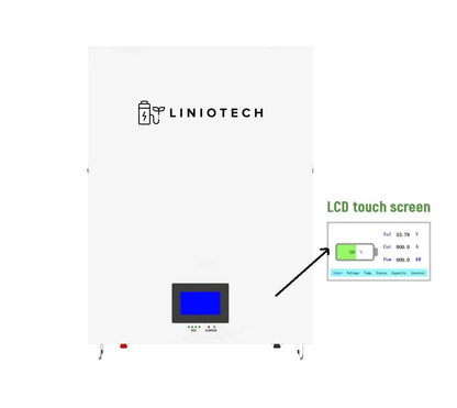 LINIOTECH 10kWh 51.2V 200Ah Lifepo4 Power Reserve Battery Storage Wall Mounted
