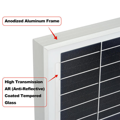 MEGA 200 MAX | 200 Watt 24 Volt Solar Panel | Premium 24V Off-Grid Solar Panel for RVs, Trailers, Cabins | 25-Year Output Warranty | UL Certified