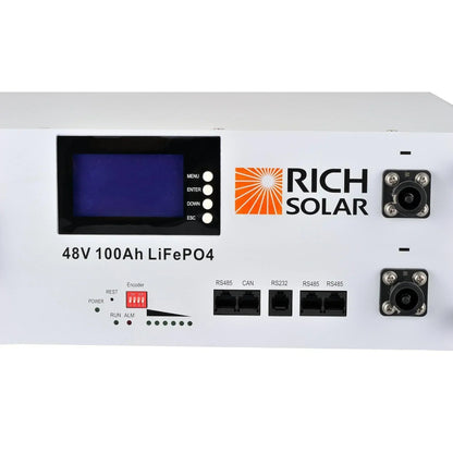 Rich Solar ALPHA 5 | 48V 100Ah LiFePO4 Battery Server Rack Lithium for Residential, Commercial, Off-Grid